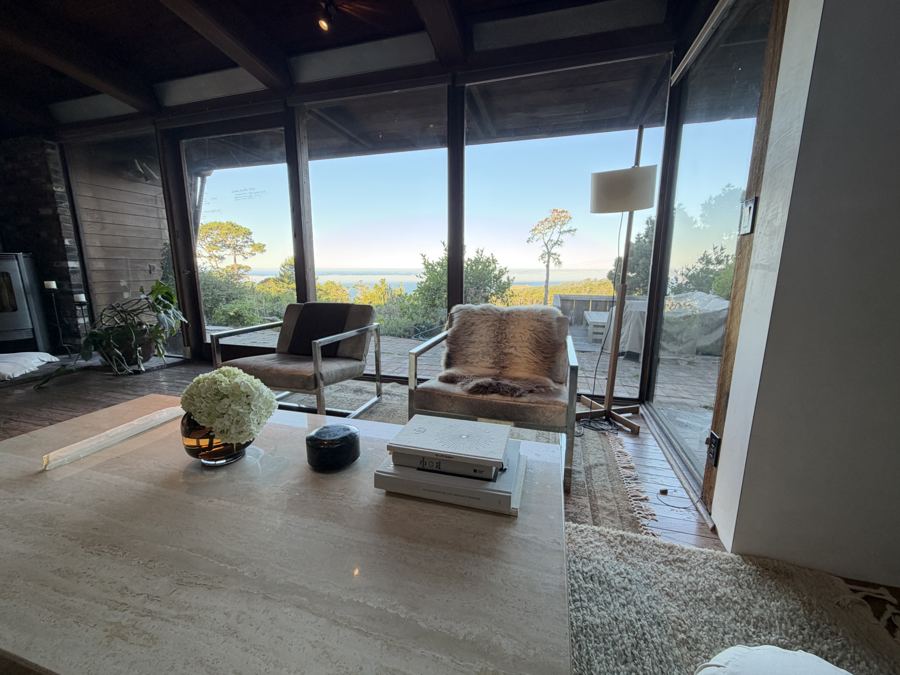 Living room looking out to the Pacific